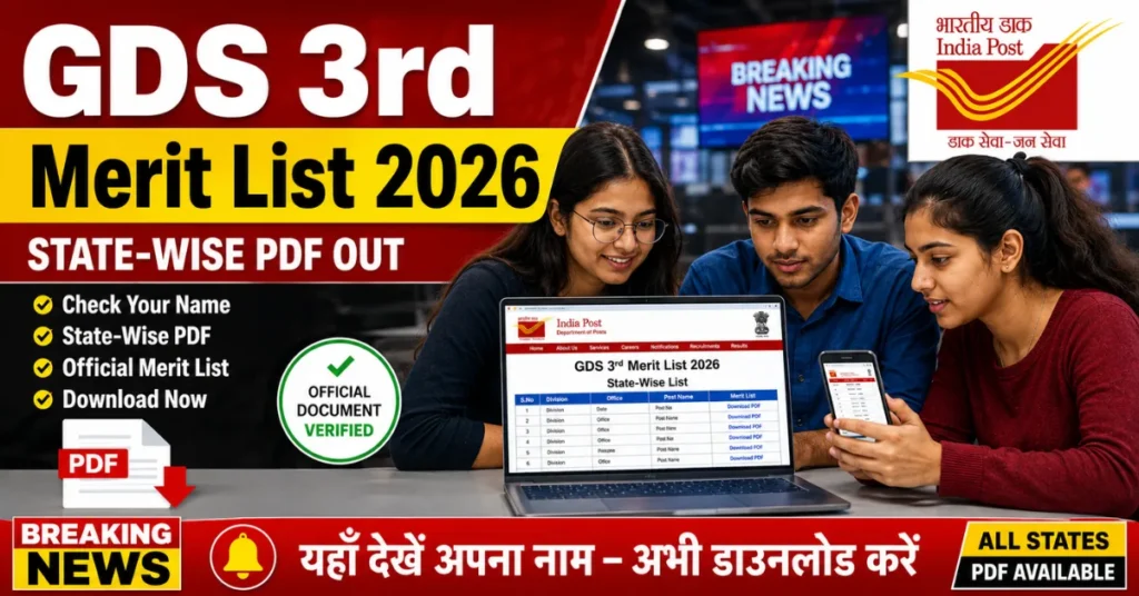 GDS 3rd Merit List 2026