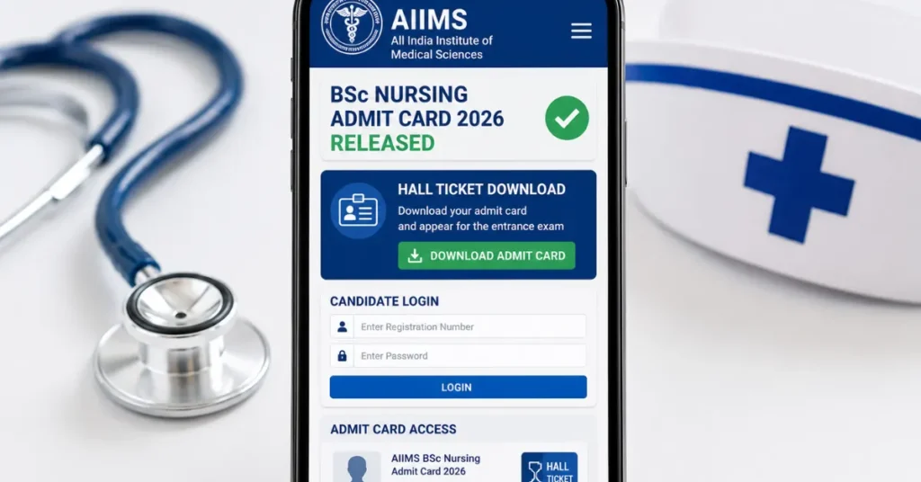 AIIMS BSc Nursing Admit Card 2026