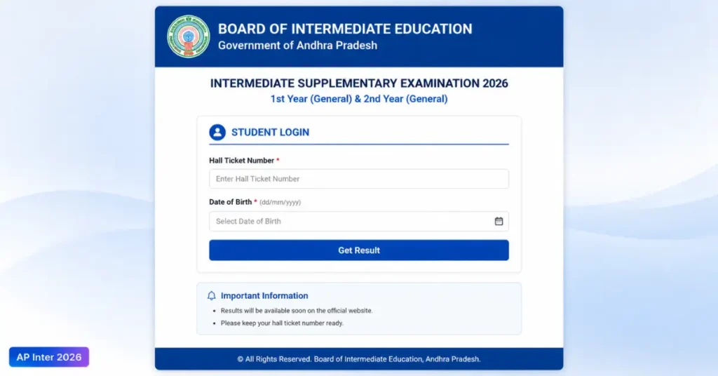 AP Inter Supply Results 2026
