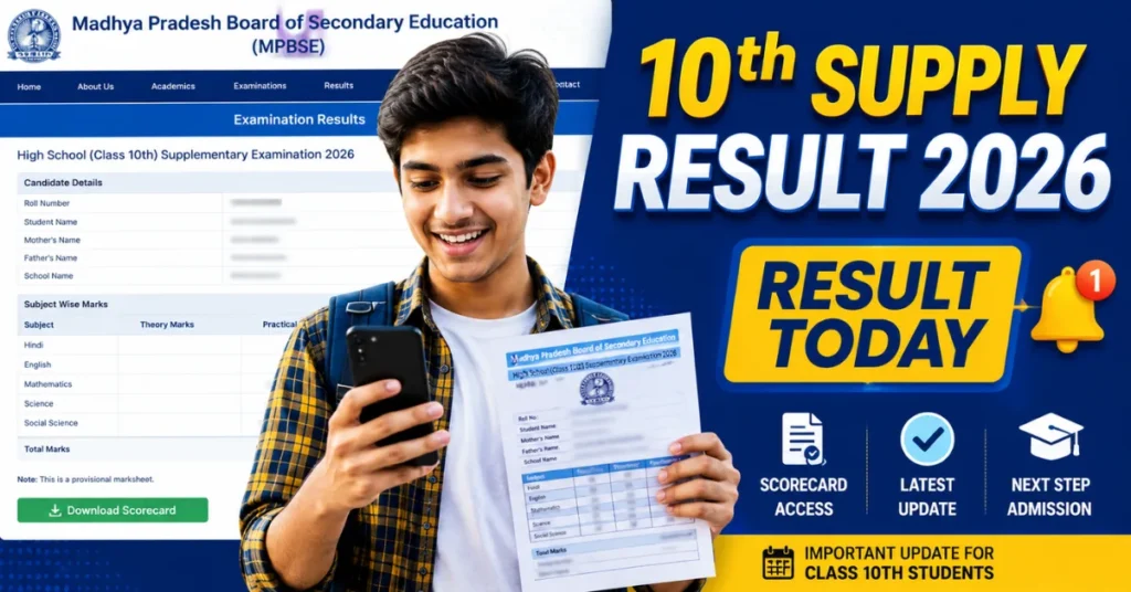 MPBSE Class 10 Supplementary Result 2026