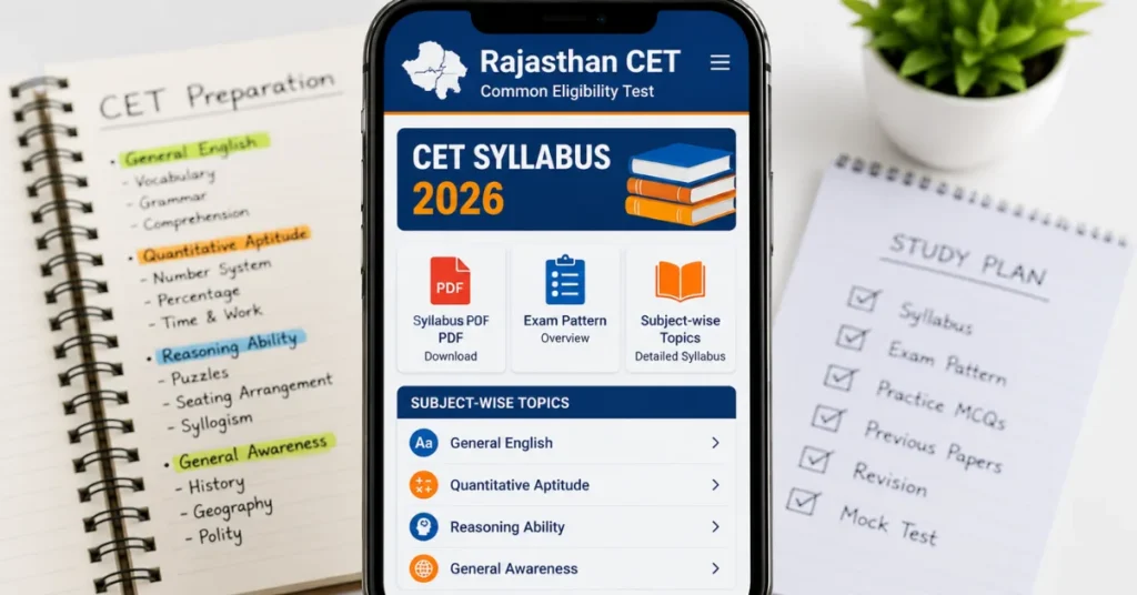 Rajasthan CET Syllabus 2026